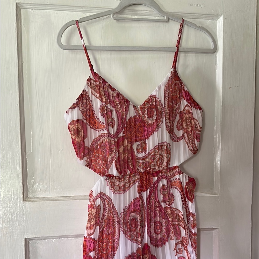 Express Paisley Maxi Dress - Red and White